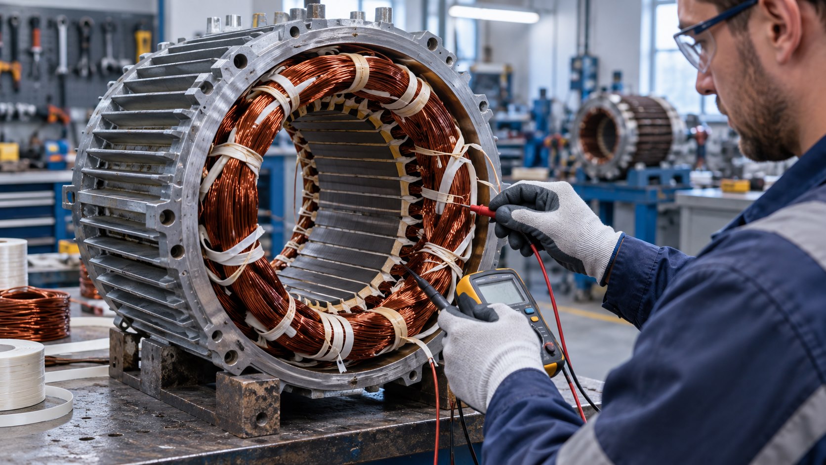 Elektrik motoru stator sargılarının atölyede kalite kontrolü